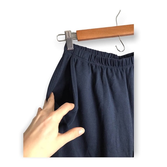 Lands End | Blue Sweatshorts High Rise Fit 3 Lounge shorts - Picture 3 of 8